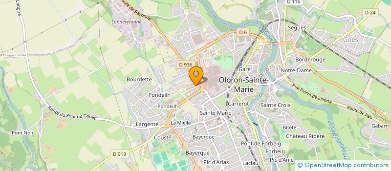 localisation de l'entreprise ASS FRANCE PORTUGAL  OLORON-SAINTE-MARIE