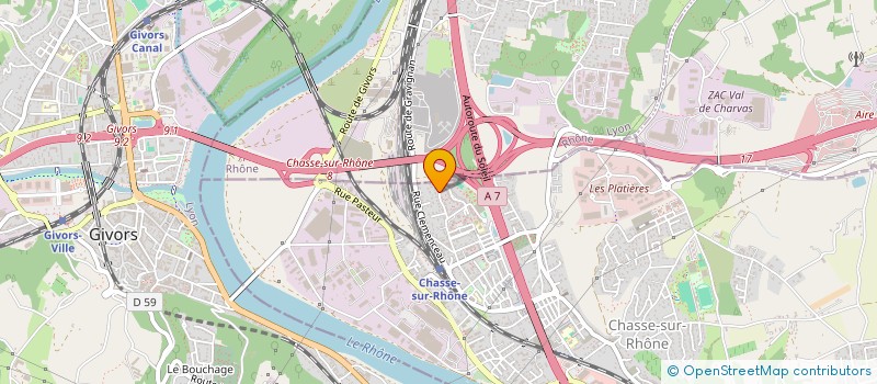 localisation de l'entreprise ASS FRANCE RHONE ALPES GEORGIE  CHASSE-SUR-RHONE
