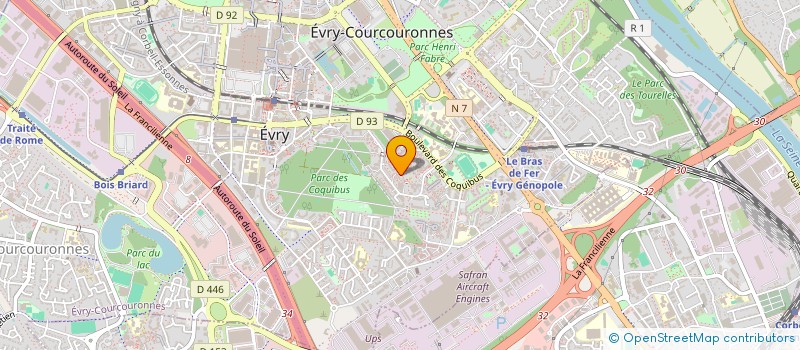 localisation de l'entreprise ASS FRANCO ASIATIQUE DANSE DRAGON EVRY  EVRY-COURCOURONNES