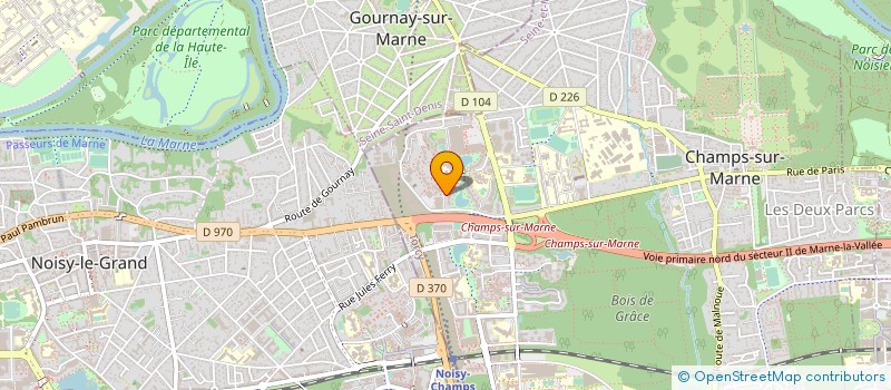 localisation de l'entreprise ASS FRANCO-CHINOISE DEVELOPPEMENT  CHAMPS-SUR-MARNE