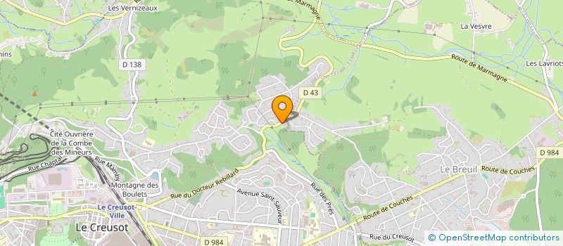 localisation de l'entreprise ASS. FRANCO PORTUGAISE DU CREUSOT  LE CREUSOT