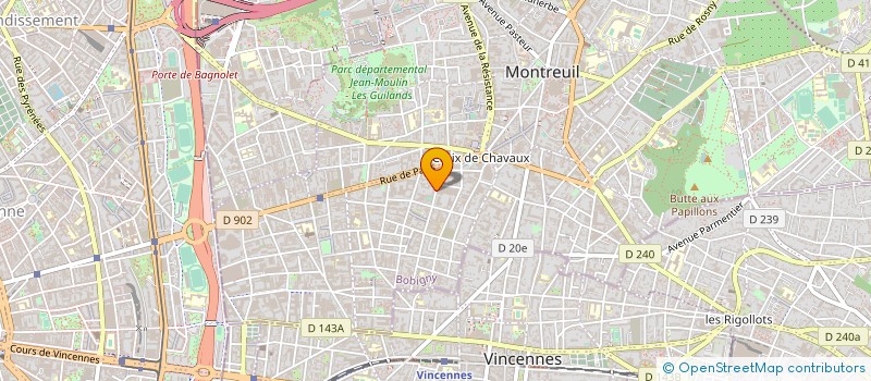localisation de l'entreprise ASS FRANK  MONTREUIL