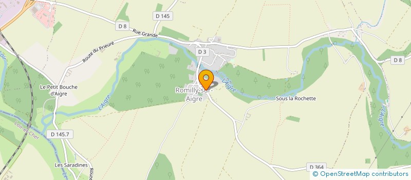 localisation de l'entreprise ASS FRATERNELLE DES ANCIENS COMBATTANT ET VICTIMES DE LA GUERRE DE ROMILLY SUR AIGRE à CLOYES-LES-TROIS-RIVIERES