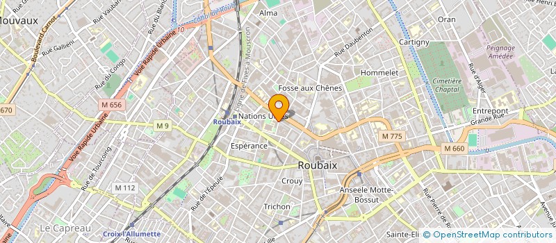 localisation de l'entreprise ASS FUTURS INGENIEURS TEXTILES 2005  ROUBAIX