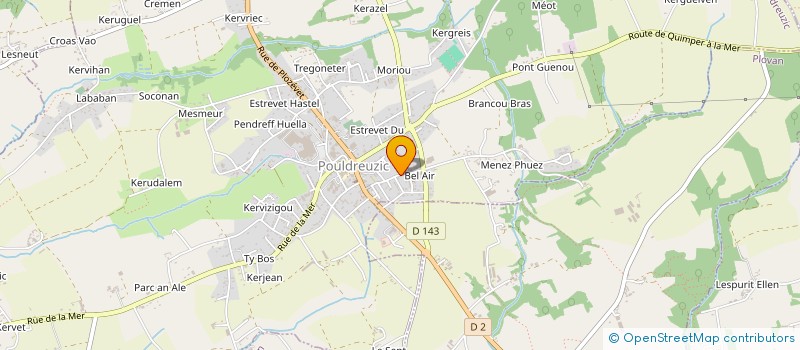 localisation de l'entreprise ASS GAC ADMR CAP SIZUN ET PAYS BIGOUDEN à POULDREUZIC