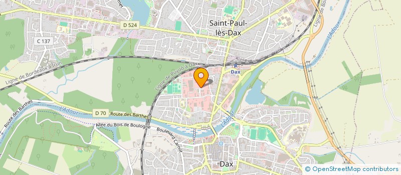 localisation de l'entreprise ASS GARDE A DOMICILE à DAX