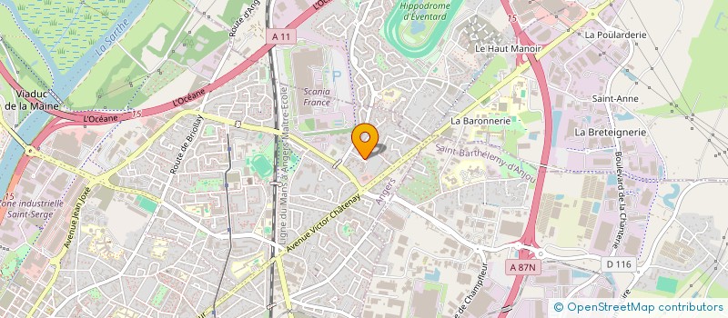 localisation de l'entreprise ASS GARDERIE ALFRED DE MUSSET à ANGERS
