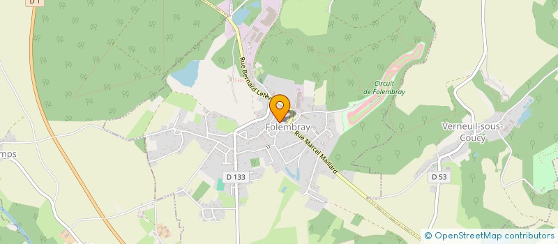 localisation de l'entreprise ASS GARDES CHASSE PECHE PARTICULIERS PIEGEURS AISNE  FOLEMBRAY