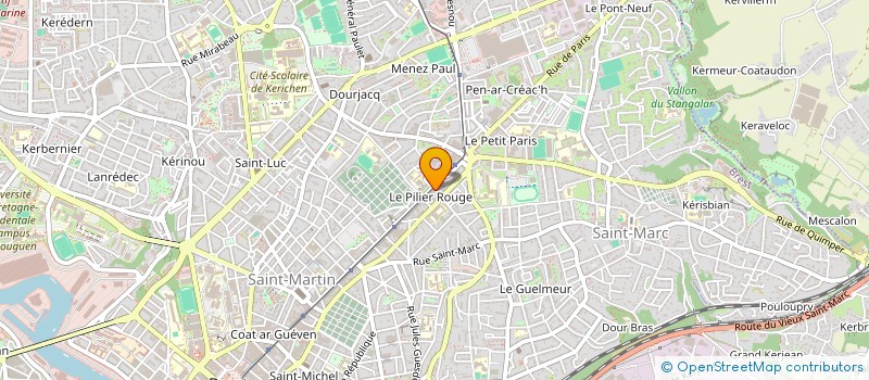 localisation de l'entreprise ASS GASTRO ENTEROLOGUES LIBERAUX FINIST à BREST