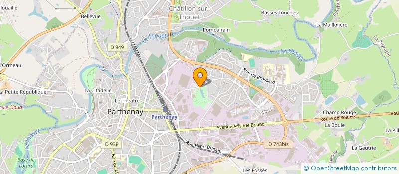 localisation de l'entreprise ASS GATINAISE CHEVREAUX ET VOLAILLES  PARTHENAY