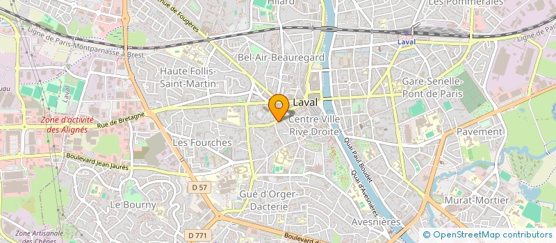 localisation de l'entreprise ASS GAZELLES TOUBIBS DE LA MAYENNE à LAVAL