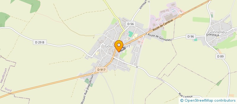 localisation de l'entreprise ASS GENERALE DES FAMILLES RURALES  GOUZEAUCOURT