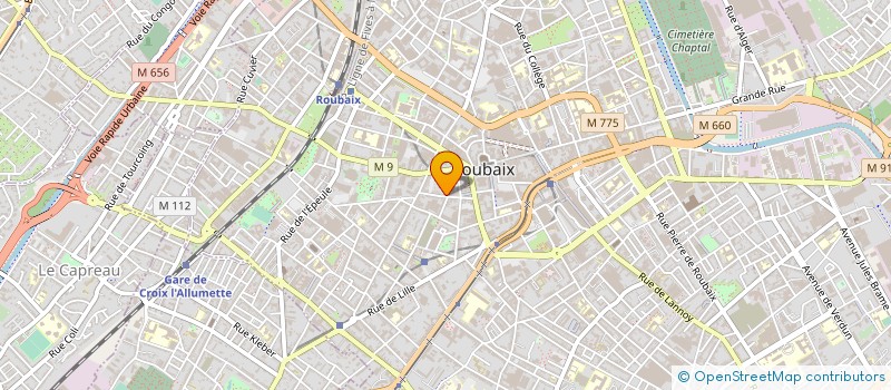 localisation de l'entreprise ASS GENERALE INSTITUTEUR RX CENTRE OUEST  ROUBAIX