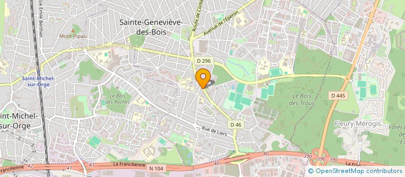 localisation de l'entreprise ASS GENOVEFAINE PREVENTION SPECIALISEE à SAINTE-GENEVIEVE-DES-BOIS