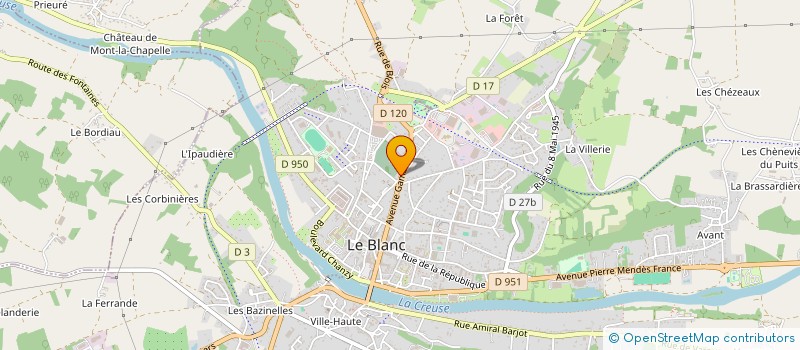 localisation de l'entreprise ASS GEST CHARG LOCAT MAISON AGRIC BLANC à LE BLANC