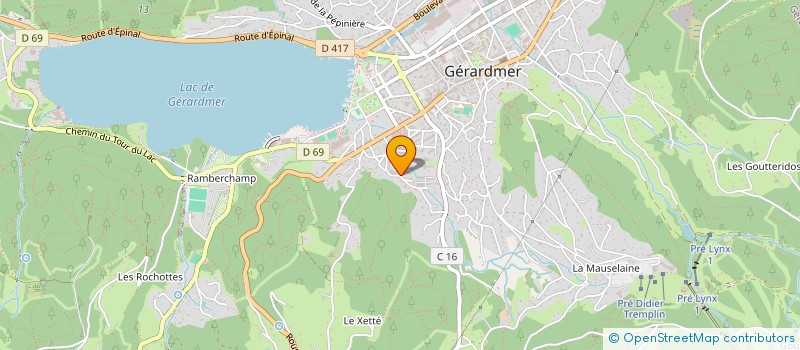 localisation de l'entreprise ASS GEST CTRE FORMATIO APPRENTI PAPETIER à GERARDMER
