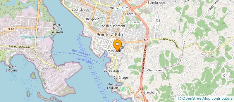 localisation de l'entreprise ASS GEST INSTIT FORMAT ANTI GUYA ENSEI C à POINTE-A-PITRE