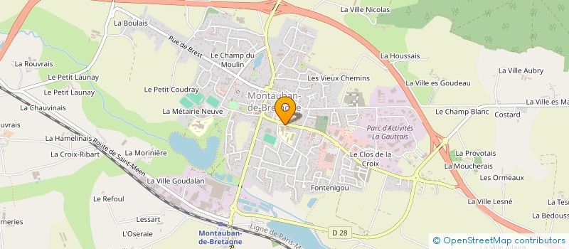 localisation de l'entreprise ASS GEST LYCEE ST NICOLAS LA PROVIDENCE  MONTAUBAN-DE-BRETAGNE