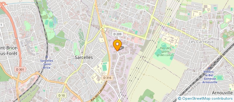 localisation de l'entreprise ASS GEST REST ADMIN SARCELLES à SARCELLES