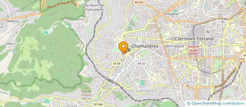 localisation de l'entreprise ASS GEST RESTAU ADMIN INSEE AUVERGNE à CHAMALIERES