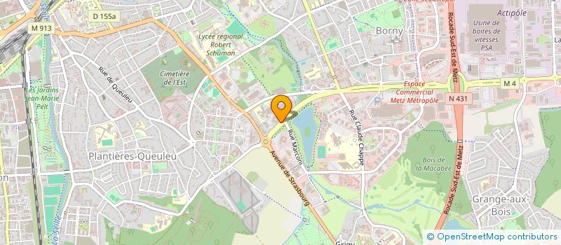 localisation de l'entreprise ASS GEST RESTAUR INTER ADMINIST CETE EST à METZ