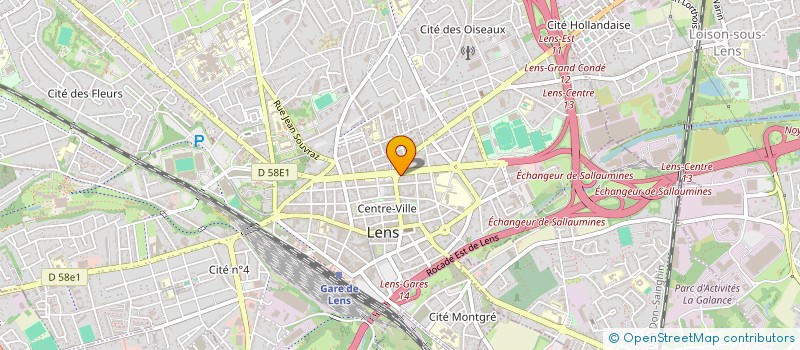 localisation de l'entreprise ASS GESTION ACTIVITES SOCIALES TELECOM  LENS