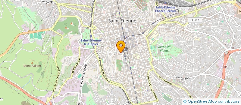 localisation de l'entreprise ASS GESTION ANIMAT THEATR DES BEAUX ARTS à SAINT-ETIENNE