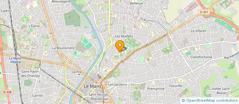 localisation de l'entreprise ASS GESTION CANTINE ANNEXE BELLEVUE  LE MANS