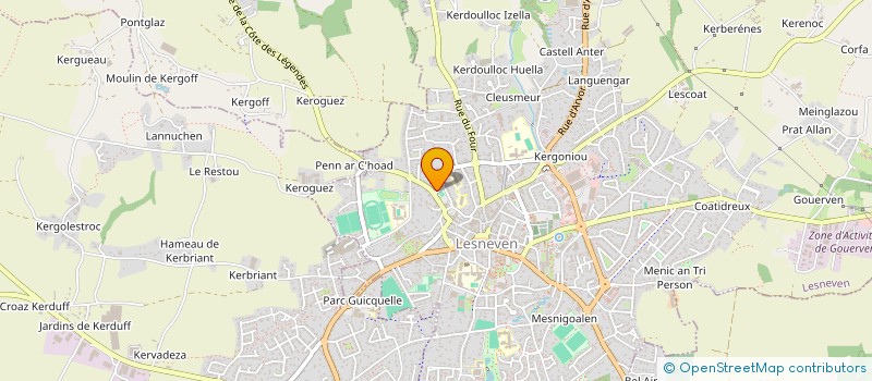 localisation de l'entreprise ASS GESTION CANTINE GROUPE SCOLAIRE PREV à LESNEVEN