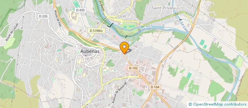 localisation de l'entreprise ASS GESTION CANTINE GROUPE SCOLAIRE SCOL à AUBENAS