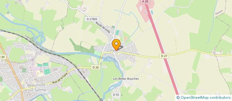 localisation de l'entreprise ASS GESTION CANTINE SCOLAIRE à VIVOIN