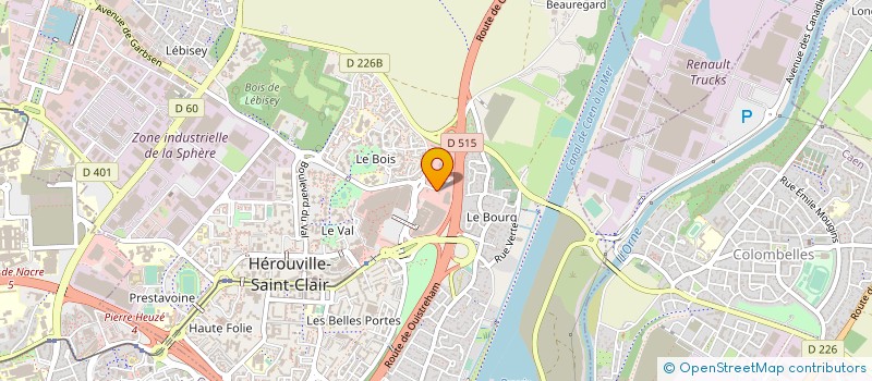 localisation de l'entreprise ASS GESTION CENTRE LOISIRS SANS HEBERGEM  HEROUVILLE-SAINT-CLAIR