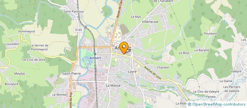 localisation de l'entreprise ASS GESTION CFA PROMOT LIVRAD FOREZ  AMBERT