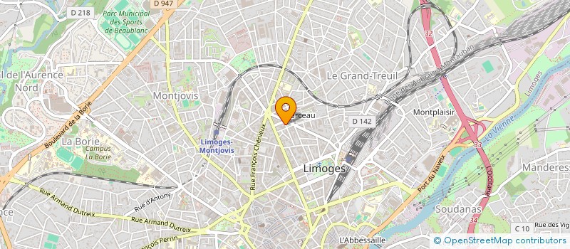 localisation de l'entreprise ASS GESTION CHIRURGIENS DENTISTES LIMOUS à LIMOGES