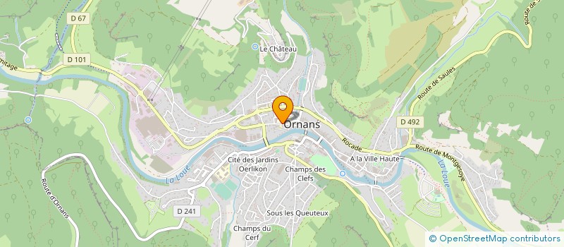 localisation de l'entreprise ASS GESTION CINEMA ELDORADO à ORNANS
