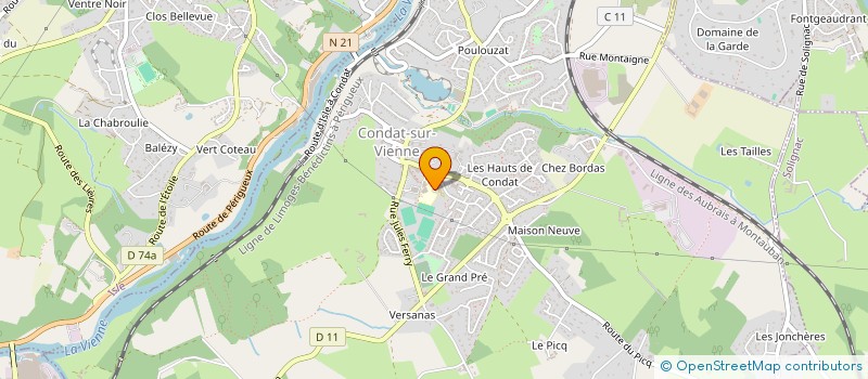 localisation de l'entreprise ASS GESTION CLASSES DECOUVERTES CONDAT à CONDAT-SUR-VIENNE