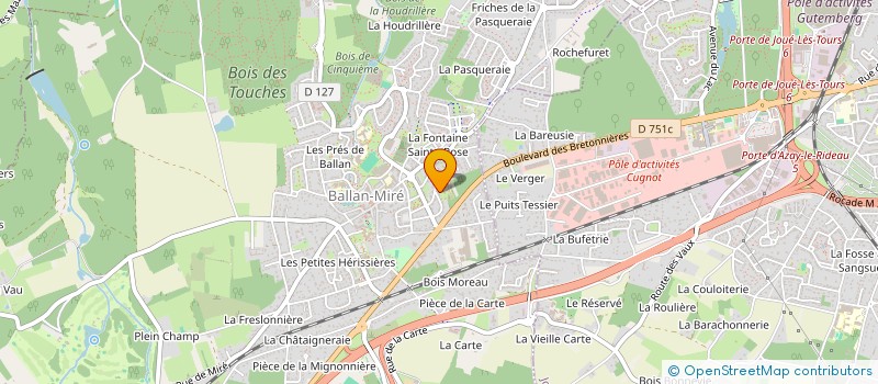 localisation de l'entreprise ASS GESTION DU CENTRE SOCIAL à BALLAN-MIRE