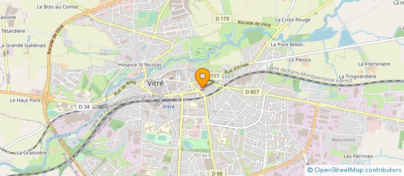 localisation de l'entreprise ASS GESTION ECOLES CATHOLIQUES VITRE  VITRE