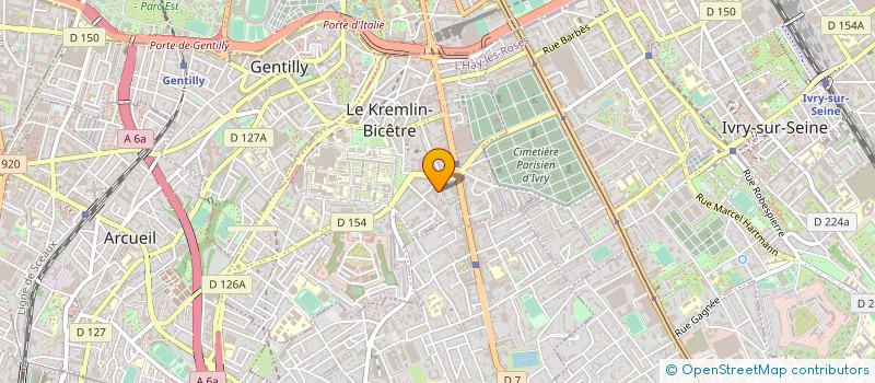 localisation de l'entreprise ASS GESTION ESPACE CULTUREL A.MALRAUX à LE KREMLIN-BICETRE