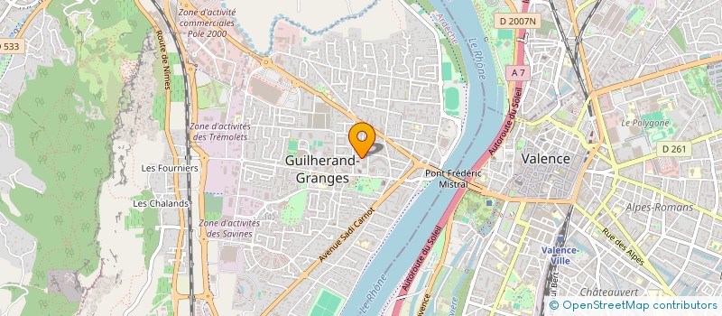 localisation de l'entreprise ASS GESTION ET DEVPT DE L'APPRENTISSAGE DANS LES METIERS DE LA PHARMACIE DE LA SANTE ET DU SOCIAL EN DROME ARDECHE à GUILHERAND-GRANGES