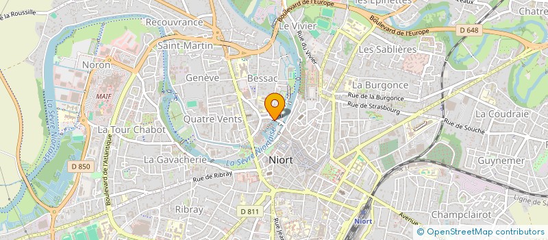 localisation de l'entreprise ASS GESTION ET FORMATION INFORMATIQUE à NIORT