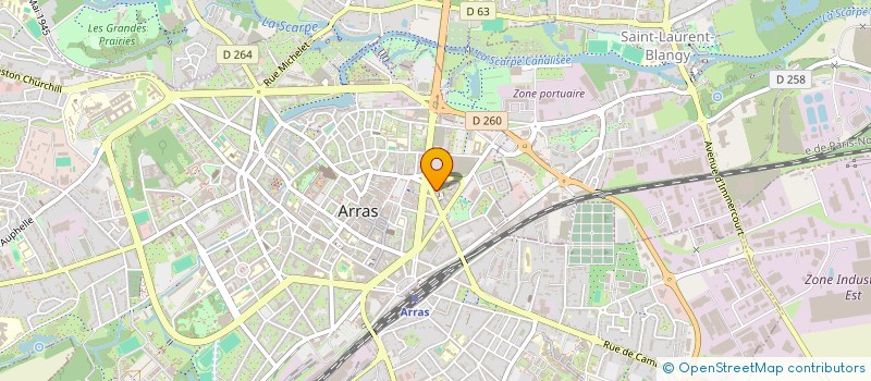 localisation de l'entreprise ASS GESTION FISCALITE PROFESS LIBERALES à ARRAS