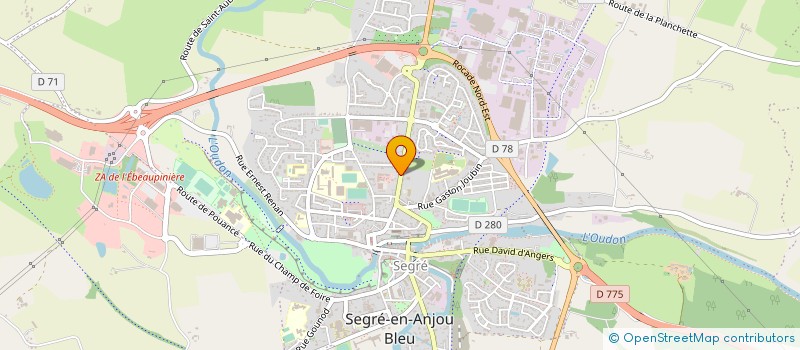localisation de l'entreprise ASS GESTION HALTE-GARDERIE DE SEGRE à SEGRE-EN-ANJOU BLEU