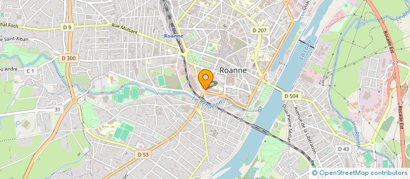 localisation de l'entreprise ASS GESTION INTERPAROISSIALE SECTEUR SUD  ROANNE