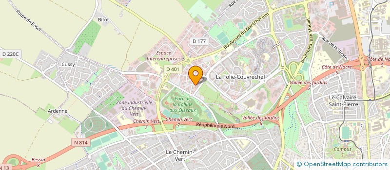 localisation de l'entreprise ASS GESTION INTERPROFESS LIBERALE AGREEE à CAEN