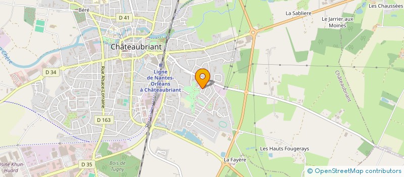 localisation de l'entreprise ASS GESTION LA DEMEURE DE RENE GUY CADOU  LOUISFERT