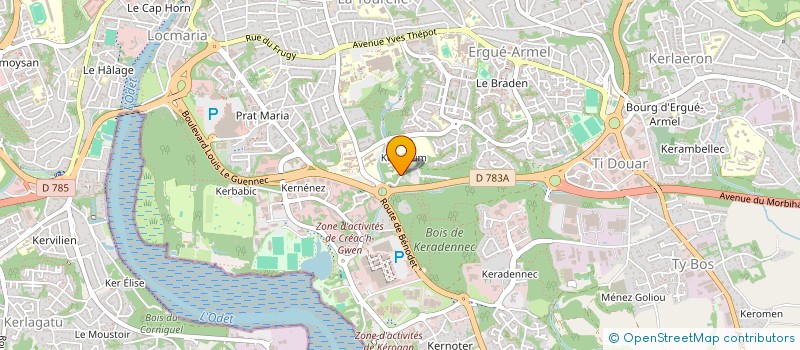 localisation de l'entreprise ASS GESTION LYCEE AGRIC PRIVE ST JOSEPH à QUIMPER