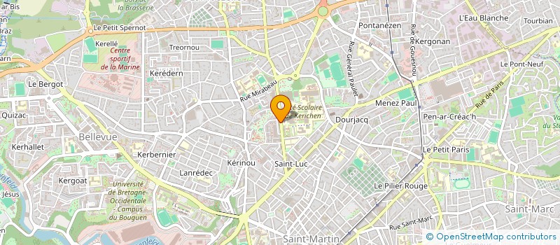 localisation de l'entreprise ASS GESTION MAISON DE QUARTIER KERINOU à BREST