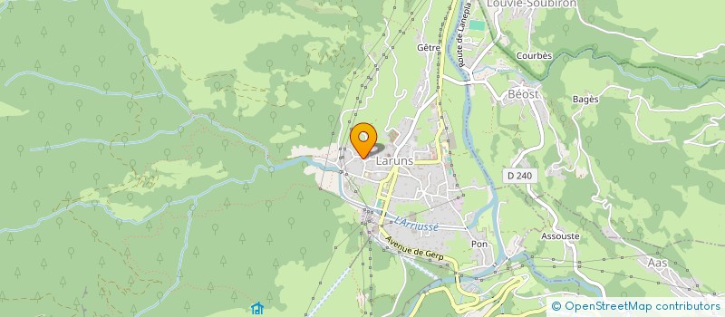 localisation de l'entreprise ASS GESTION MAISON RETRAITE HAUT D'OSSAU à LARUNS
