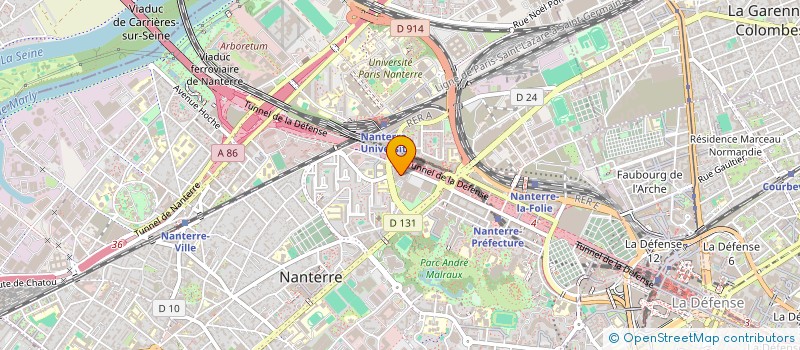 localisation de l'entreprise ASS GESTION PLAN AIDE A LA LECTURE à NANTERRE